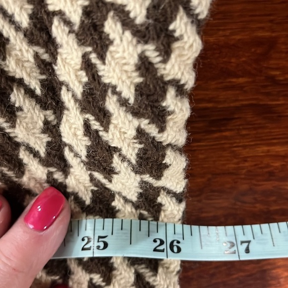 Soia & Kyo Womens Trench Coat Jacket PS Brown & Cream Houndstooth Dbl Breasted - Picture 16 of 16